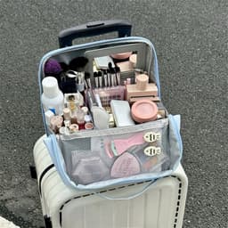 Túi Đựng Mỹ Phẩm Cầm Tay Đa Năng, Có Thể Treo Trên Vali, Chất Liệu Cotton Cao Cấp, Đựng Đồ Trang Điểm 1