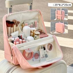 Túi Đựng Mỹ Phẩm Cầm Tay Đa Năng, Có Thể Treo Trên Vali, Chất Liệu Cotton Cao Cấp, Đựng Đồ Trang Điểm 5