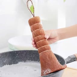 Chổi Cọ Xoong Nồi Chảo Bằng Sơ Dừa Đánh Bay Vết Bẩn, Rửa Chén Bát Đa Năng Có Tay Cầm Cao Cấp, Dùng Cho Chảo Chống Dính 6
