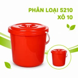 Xô Nhựa Đựng Đa Năng Có Nắp Nhựa PP Cao Cấp Quai Xách Chắc Chắn Chứa Nước Bảo Quản Đồ Tiện Lợi GD373 6