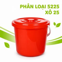 Xô Nhựa Đựng Đa Năng Có Nắp Nhựa PP Cao Cấp Quai Xách Chắc Chắn Chứa Nước Bảo Quản Đồ Tiện Lợi GD373 9