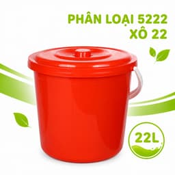 Xô Nhựa Đựng Đa Năng Có Nắp Nhựa PP Cao Cấp Quai Xách Chắc Chắn Chứa Nước Bảo Quản Đồ Tiện Lợi GD373 8