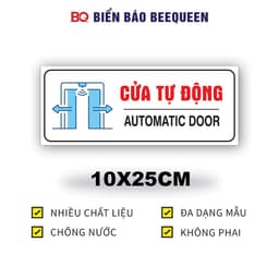 Biển báo cửa tự động song ngữ n393 1