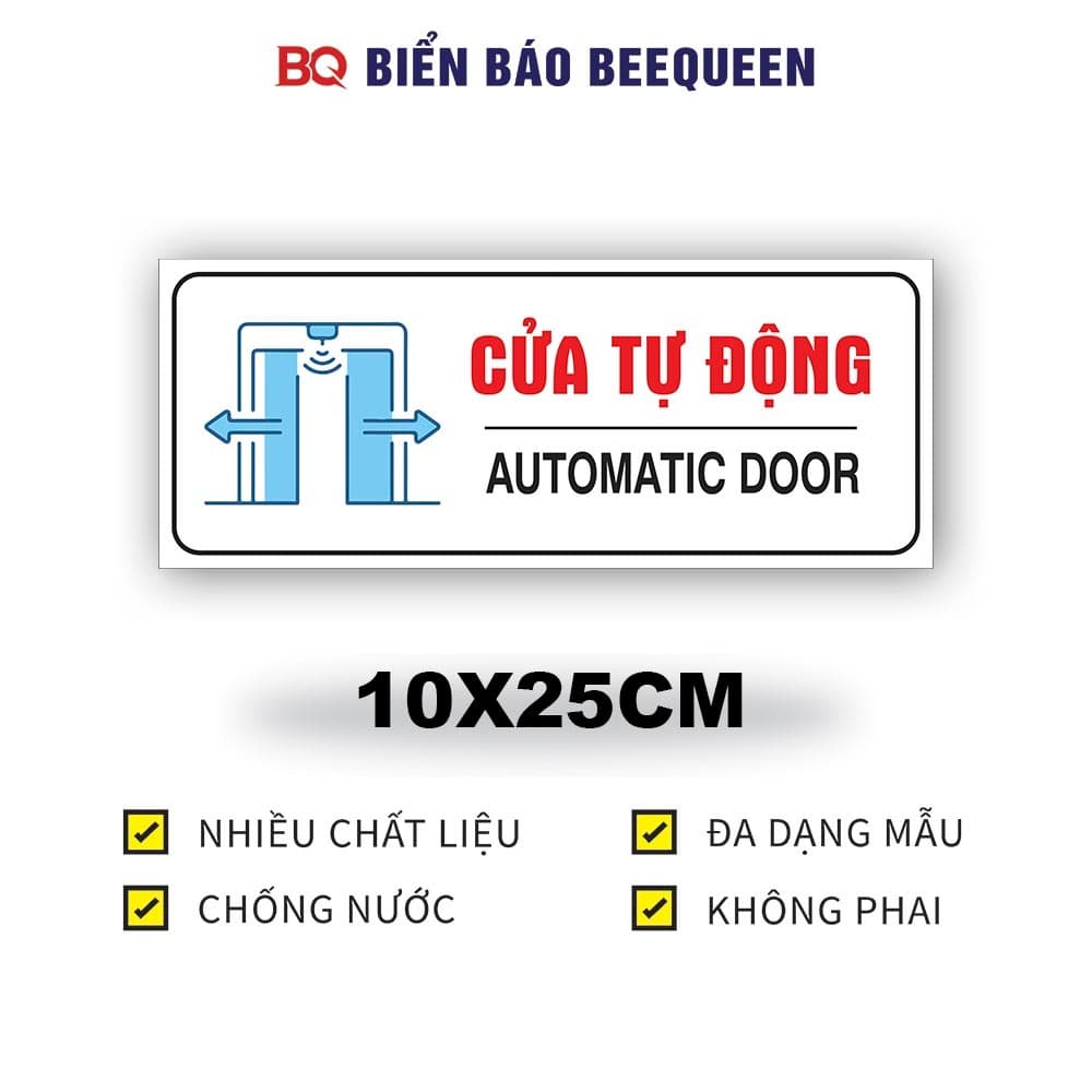Biển báo cửa tự động song ngữ n393