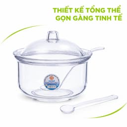 Lọ Đựng Gia Vị Trộn Muối Ớt Có Nắp Kèm Muỗng Chất Liệu PS Trong Suốt Cao Cấp An Toàn Thực Phẩm GD375 2
