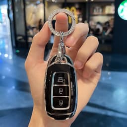 Ốp Chìa Khóa Xe Hyundai Smartkey 3 Nút TPU Dành Cho Accent 2018-2020, Kona, SantaFe Chống Trầy Xước, Chống Va Đập 8