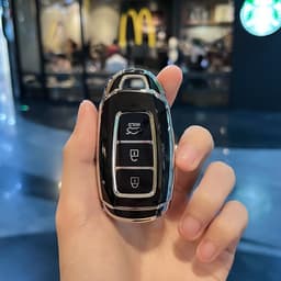 Ốp Chìa Khóa Xe Hyundai Smartkey 3 Nút TPU Dành Cho Accent 2018-2020, Kona, SantaFe Chống Trầy Xước, Chống Va Đập 4