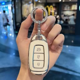 Ốp Chìa Khóa Xe Hyundai Smartkey 3 Nút TPU Dành Cho Accent 2018-2020, Kona, SantaFe Chống Trầy Xước, Chống Va Đập 7