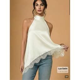 [ Hiền VNXK2] Áo Cổ Yếm Lụa Satin Nữ , Sát Nách Vạt Xéo Phối Ren Cao Cấp Sang Trọng Đi Chơi Tiệc hàng vnxk 2