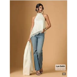 [ Hiền VNXK2] Áo Cổ Yếm Lụa Satin Nữ , Sát Nách Vạt Xéo Phối Ren Cao Cấp Sang Trọng Đi Chơi Tiệc hàng vnxk 6
