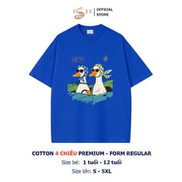 (9KG-100KG) Áo Phông Đồ Đôi Mẹ Và Bé ISEE VN Cotton 4 Chiều Cao Cấp In VỊT LÁI XE Form Regular Dành Cho Bé Và Người Lớn 2