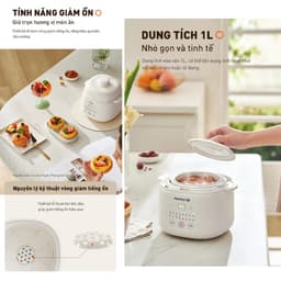 Nồi Nấu Chậm Joyoung JSC-107, Thố Sứ 1.0Lit - Công Suất 200w, Kèm Xửng Hấp, Hàng Chính Hãng 7