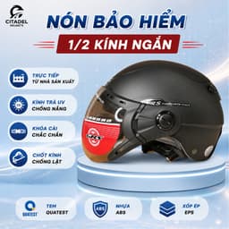Nón bảo hiểm 1/2 GRS Helmets Kính Ngắn Dáng Vân - Thể thao, Freesize cho nam nữ, thời trang, bảo hành 12 tháng 1