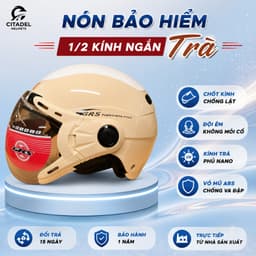 Nón Bảo Hiểm 1/2 GRS Helmets Kính Ngắn Dành Cho Nam Và Nữ - Kiểu Dáng Trẻ Trung, Cá Tính, Năng Động 1