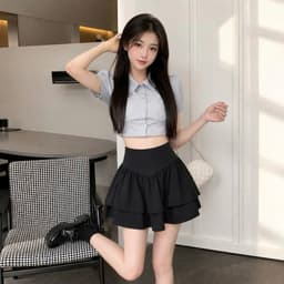 Chân váy nữ lưng cao dáng xoè 2 tầng cực xinh BYN BYN V71 6
