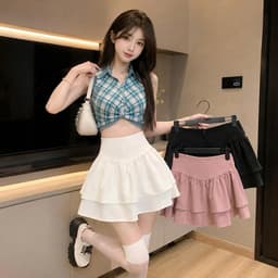 Chân váy nữ lưng cao dáng xoè 2 tầng cực xinh BYN BYN V71 8