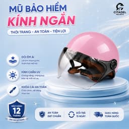 Mũ/Nón bảo hiểm 1/2 kính ngắn Camry Helmets - Nửa đầu, nhiều màu sắc, cá tính, chắn gió chắn bụi, bảo hành 12 tháng 1