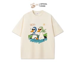 (9KG-100KG) Áo Phông Đồ Đôi Mẹ Và Bé ISEE VN Cotton 4 Chiều Cao Cấp In VỊT LÁI XE Form Regular Dành Cho Bé Và Người Lớn 5