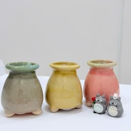 [mieugarden] Chậu men rạn form tròn nhiều mẫu size mini màu pastel trồng sen đá mini, lithops, cono 8
