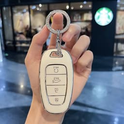 Ốp Chìa Khóa Hyundai Smartkey TPU Cho SantaFe 2021-2022, Tucson 2022 Chống Trầy Xước 9