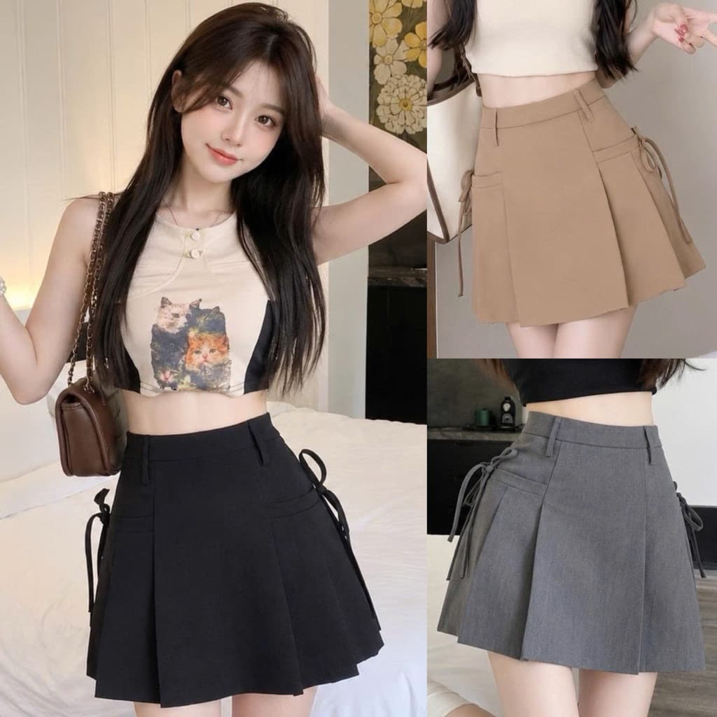 Chân váy kiểu dáng chữ A công sở đính nơ xinh đẹp BYN BYN V4953