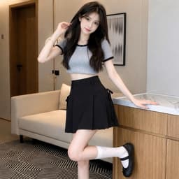 Chân váy kiểu dáng chữ A công sở đính nơ xinh đẹp BYN BYN V4953 3