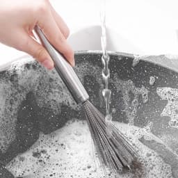 Chổi Cọ Chà Rửa Nồi, Chảo Inox Có Tay Cầm Không Rỉ Sét Giúp làm sạch vết bẩn cứng đầu 6