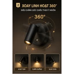 Đèn Đọc Sách Gắn Tường Nam Châm Xoay 360° COB 3W – 3 Chế Độ Ánh Sáng, Điều Chỉnh Độ Sáng Vô Cấp, Đèn Đầu Giường Phòng Ng 7