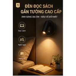 Đèn Đọc Sách Gắn Tường Nam Châm Xoay 360° COB 3W – 3 Chế Độ Ánh Sáng, Điều Chỉnh Độ Sáng Vô Cấp, Đèn Đầu Giường Phòng Ng 8