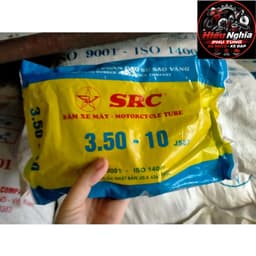 Săm (Ruột) Xe Máy Sao Vàng (Van Cong) 3.50-10 Cho Xe Chaly, Vespa, Spacy - Hàng Chính Hãng SRC. 4