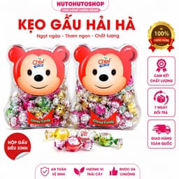 🍬 Kẹo Gấu Chewy Hải Hà 240g Hộp Gấu Siêu Dễ Thương – Kẹo Mềm Đủ Vị Trái Cây | Hutohutoshop 1
