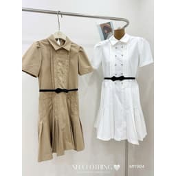 <Đầm Bầu Quynhanhhouse> (NH CLOTHING)Váy suông Váy kaki chân dập kèm đai nơ M11904 sm 6