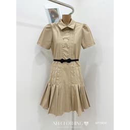 <Đầm Bầu Quynhanhhouse> (NH CLOTHING)Váy suông Váy kaki chân dập kèm đai nơ M11904 sm 8