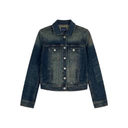 [ Hiền BigSize] Áo Khoác Jean Nữ Dài Tay Phong Cách Hàn Quốc - Áo Khoác Nữ Form Vừa ,Cổ Bẻ ,Chất Jean Co Giãn Cao Cấp 5