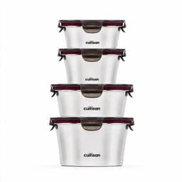 NEW-Set 4 hộp inox 304 cao cấp Cuitisan Flora tròn (300-410-640-920ml) 1
