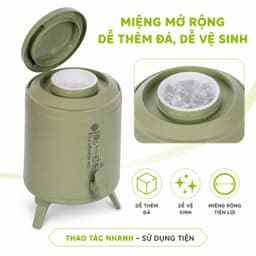 Bình Đựng Nước Có Vòi Rót 3946 Việt Nhật 6L 8L 10L, Thiết Kế Chân Đỡ Tiện Lợi GD378 3