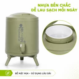 Bình Đựng Nước Có Vòi Rót 3946 Việt Nhật 6L 8L 10L, Thiết Kế Chân Đỡ Tiện Lợi GD378 6