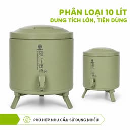 Bình Đựng Nước Có Vòi Rót 3946 Việt Nhật 6L 8L 10L, Thiết Kế Chân Đỡ Tiện Lợi GD378 9