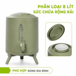 Bình Đựng Nước Có Vòi Rót 3946 Việt Nhật 6L 8L 10L, Thiết Kế Chân Đỡ Tiện Lợi GD378 8
