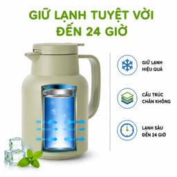 Bình Giữ Nhiệt 1.5 Lít 3982 Hokori Ruột Thủy Tinh Giữ Nóng Giữ Lạnh Lâu Thiết Kế Sang Trọng GD379 6