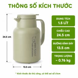 Bình Giữ Nhiệt 1.5 Lít 3982 Hokori Ruột Thủy Tinh Giữ Nóng Giữ Lạnh Lâu Thiết Kế Sang Trọng GD379 5