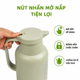 Bình Giữ Nhiệt 1.5 Lít 3982 Hokori Ruột Thủy Tinh Giữ Nóng Giữ Lạnh Lâu Thiết Kế Sang Trọng GD379 3