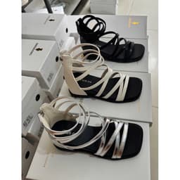 Giày sandal đế xuồng cho nữ, kiểu dáng mới mùa hè 2026, bốt ngắn kiểu Pháp tinh tế, sandal kiểu La Mã. 4