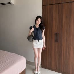 Áo sơ mi nữ kẻ sọc tay bồng xinh đẹp mẫu mới cực xinh BYN BYN SMD26 5