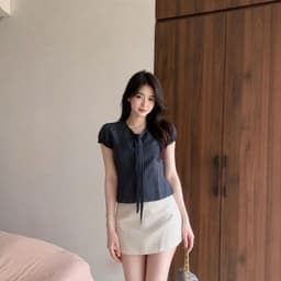 Áo sơ mi nữ kẻ sọc tay bồng xinh đẹp mẫu mới cực xinh BYN BYN SMD26 7
