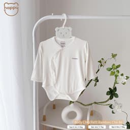 Body chip dài tay sơ sinh Happy Petit Bamboo mềm mát co giãn, bodysuit cài lệch cho bé sơ sinh Newborn - 9 tháng 7