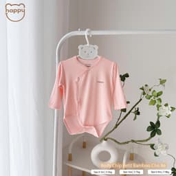 Body chip dài tay sơ sinh Happy Petit Bamboo mềm mát co giãn, bodysuit cài lệch cho bé sơ sinh Newborn - 9 tháng 4
