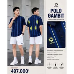 ÁO THỂ THAO JOGARBOLA PICKLEBALL POLO GAMBIT/AXIS , chất lượng cao cho người yêu thể thao. 4
