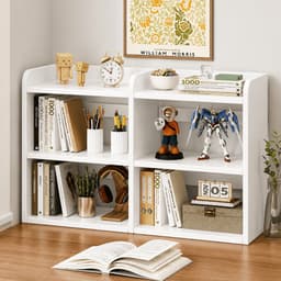 Kệ sách gỗ để bàn học Lux Furni trang trí góc làm việc sắp xếp gọn gàng chất liệu gỗ MDF - Lux17 2
