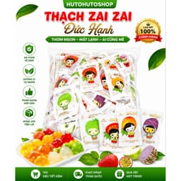 Thạch Zai Zai Đức Hạnh 1KG Thạch Vuông Mix Đủ Vị Trái Cây Chính Hãng – Kẹo Thạch Dai Ngon Ăn Vặt Hot Trend 1